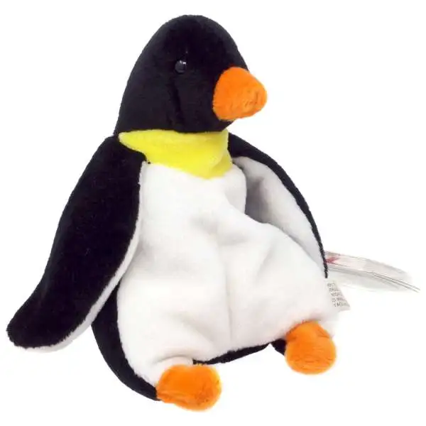 Beanie Babies Waddle the Penguin Beanie Baby Plush [3rd Gen Hang Tag, 1st Gen Tush Tag]