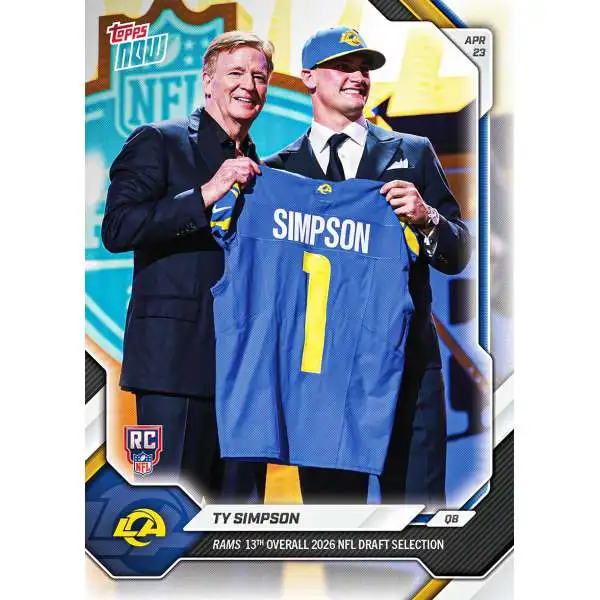 NFL 2026 NOW Football Ty Simpson TSIM [Rookie]
