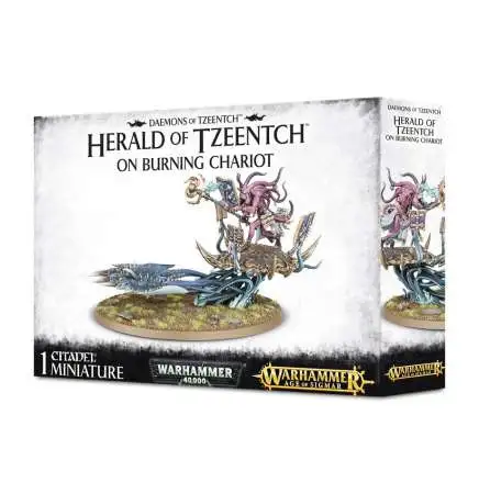 Warhammer Age of Sigmar Grand Alliance Chaos Disciples of Tzeentch Herald of Tzeentch on Burning Chariot [Black Box]
