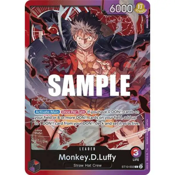 One Piece Trading Card Game Ultra Deck: The Three Captains Leader Monkey.D.Luffy ST10-002
