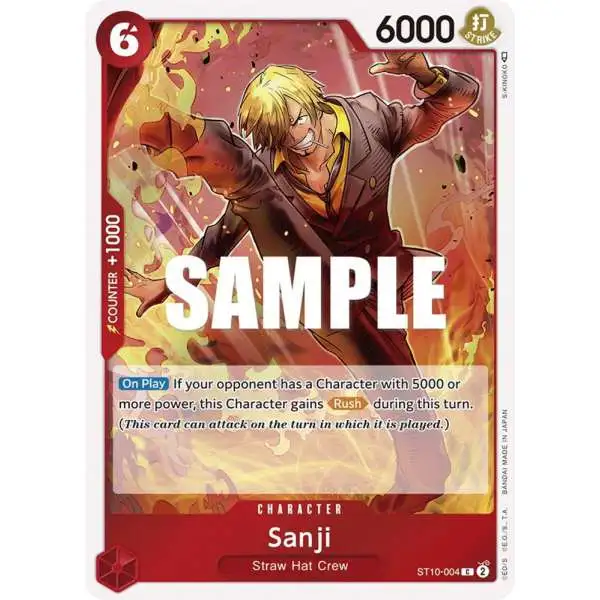 One Piece Trading Card Game Ultra Deck: The Three Captains Common Sanji ST10-004