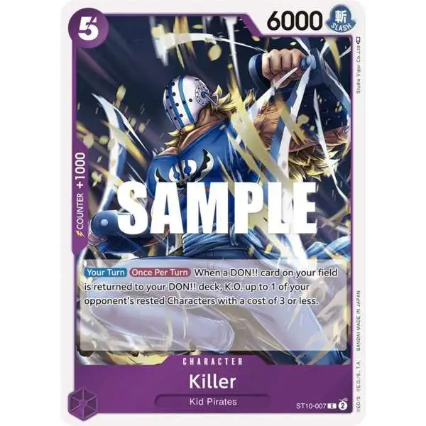 One Piece Trading Card Game Ultra Deck: The Three Captains Common Killer ST10-007