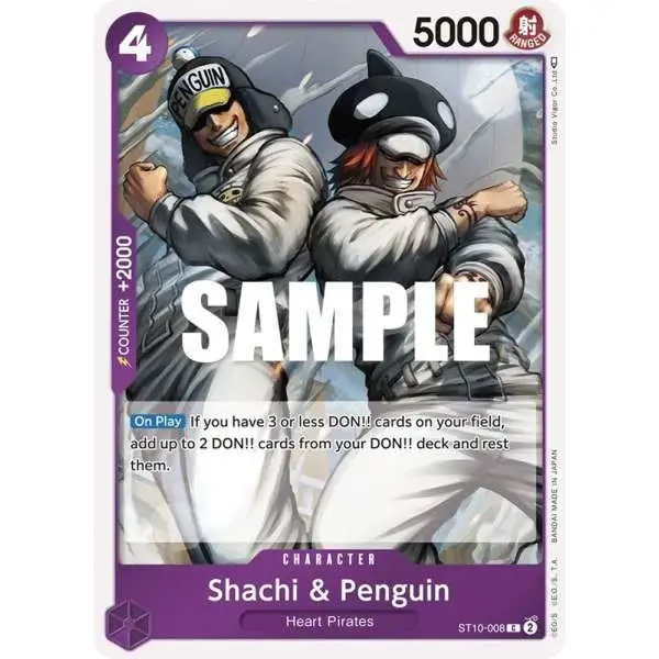 One Piece Trading Card Game Ultra Deck: The Three Captains Common Shachi &amp; Penguin ST10-008