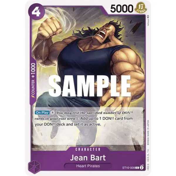 One Piece Trading Card Game Ultra Deck: The Three Captains Common Jean Bart ST10-009