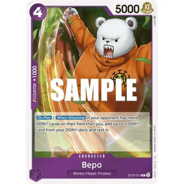 One Piece Trading Card Game Ultra Deck: The Three Captains Common Bepo ST10-012