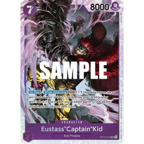 One Piece Trading Card Game Ultra Deck: The Three Captains Super Rare EustassCaptainKid ST10-013