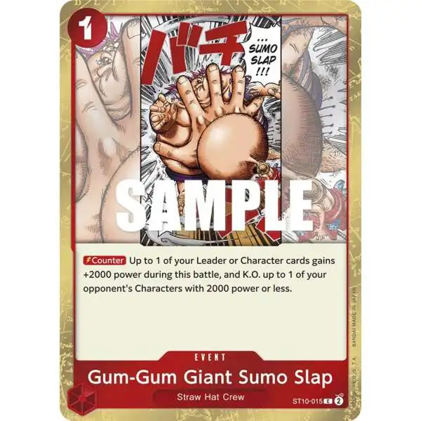 One Piece Trading Card Game Ultra Deck: The Three Captains Common Gum-Gum Giant Sumo Slap ST10-015