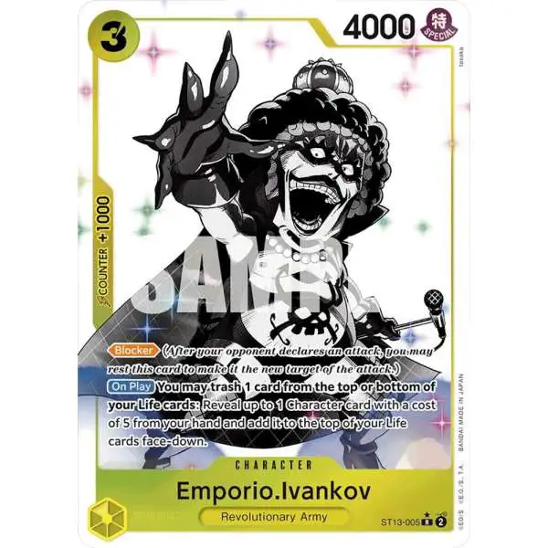 One Piece Trading Card Game Ultra Deck: The Three Brothers Rare Emporio.Ivankov ST13-005 [Parallel]