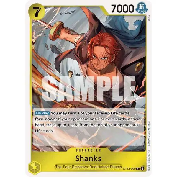 One Piece Trading Card Game Ultra Deck: The Three Brothers Common Shanks ST13-009