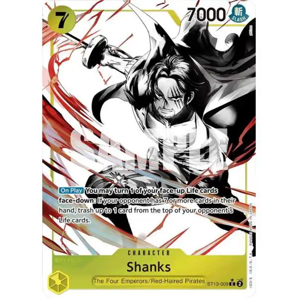 One Piece Trading Card Game Ultra Deck: The Three Brothers Common Shanks ST13-009 [Parallel]