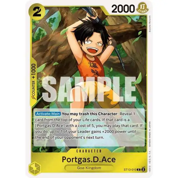 One Piece Trading Card Game Ultra Deck: The Three Brothers Common Portgas.D.Ace ST13-010