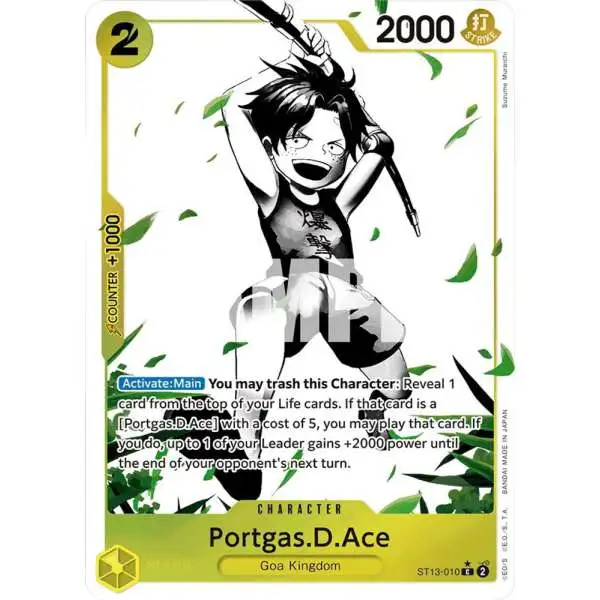 One Piece Trading Card Game Ultra Deck: The Three Brothers Common Portgas.D.Ace ST13-010 [Parallel]