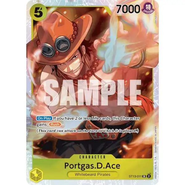 One Piece Trading Card Game Ultra Deck: The Three Brothers Super Rare Portgas.D.Ace ST13-011