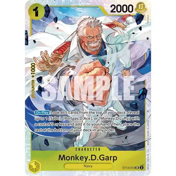 One Piece Trading Card Game Ultra Deck: The Three Brothers Super Rare Monkey.D.Garp ST13-013