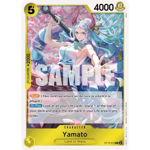One Piece Trading Card Game Ultra Deck: The Three Brothers Common Yamato ST13-016