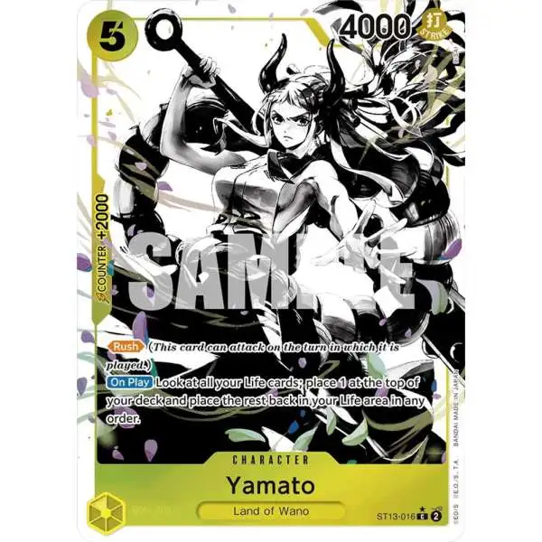 One Piece Trading Card Game Ultra Deck: The Three Brothers Common Yamato ST13-016 [Parallel]