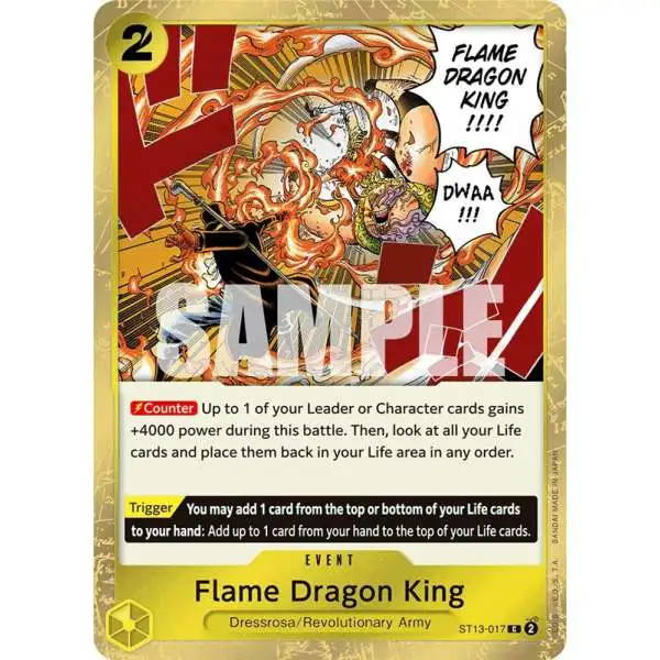 One Piece Trading Card Game Ultra Deck: The Three Brothers Common Flame Dragon King ST13-017