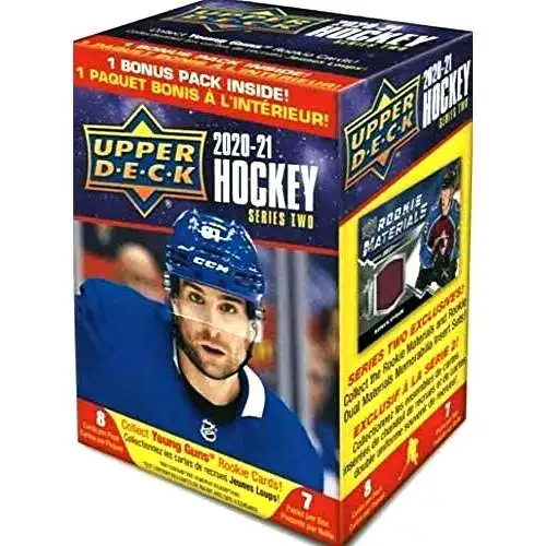 NHL Upper Deck 2020-21 Series 2 Hockey Trading Card BLASTER Box [7 Packs]