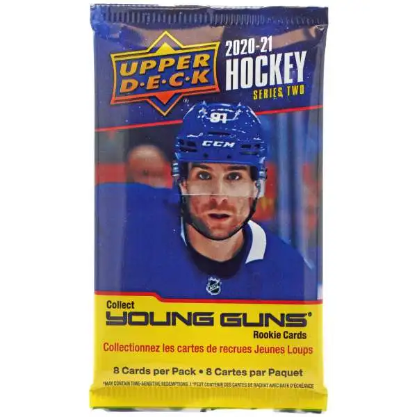 NHL Upper Deck 2020-21 Series 2 Hockey Trading Card RETAIL Pack [8 Cards]