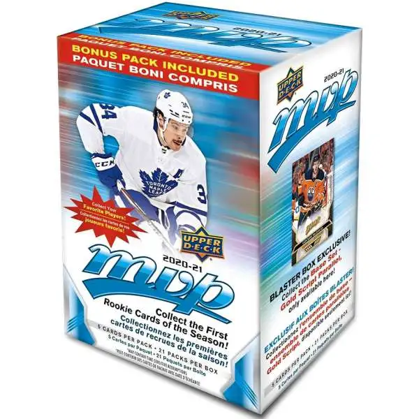 NHL Upper Deck 2020-21 MVP Hockey Trading Card BLASTER Box [21 Packs]