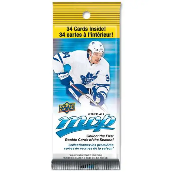 NHL Upper Deck 2020-21 MVP Hockey Trading Card VALUE Pack [34 Cards]