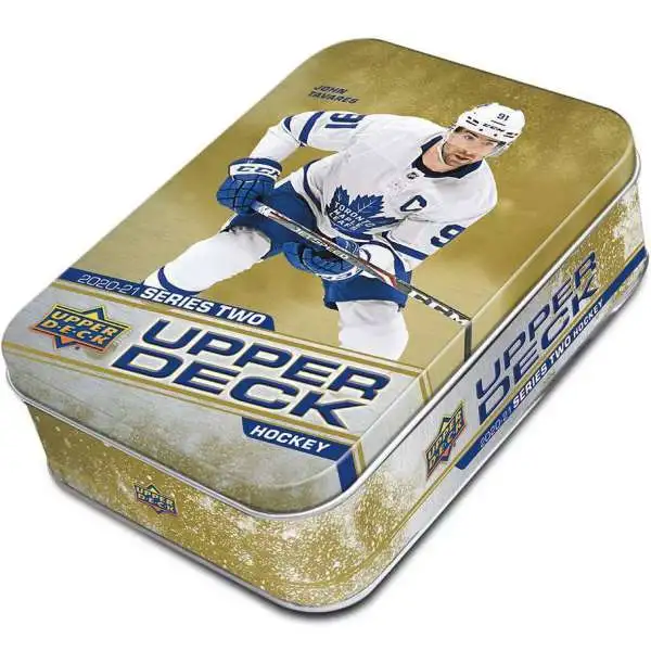 NHL Upper Deck 2020-21 Series 2 Hockey Trading Card Collector Tin [10 Packs]
