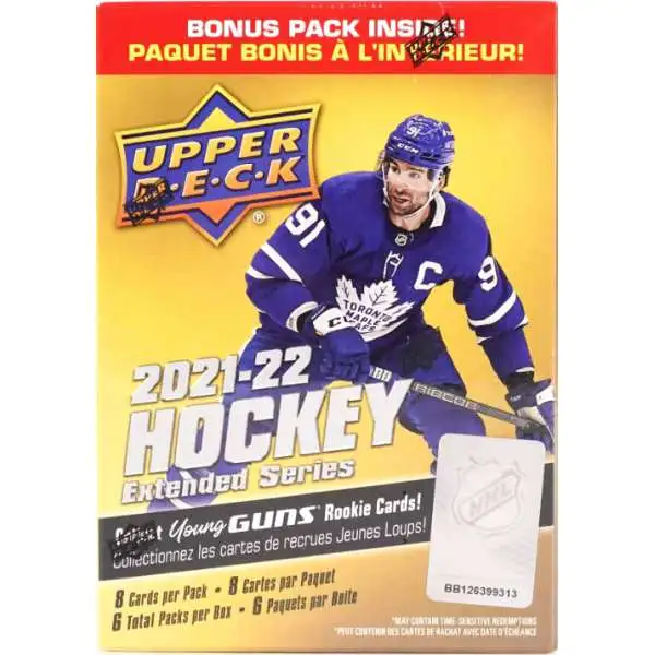 NHL Upper Deck 2021-22 Extended Series Hockey Trading Card BLASTER Box [6 Packs]