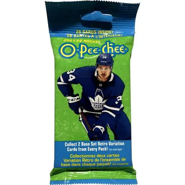NHL Upper Deck 2021-22 O-Pee-Chee Hockey Trading Card VALUE Pack [28 Cards]
