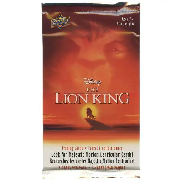 Disney The Lion King Trading Card Pack [5 Cards]