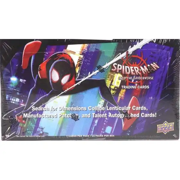 Marvel Spider-Man Into the SpiderVerse Trading Cards Box [15 Packs Per Box, 7 Cards Per Pack]