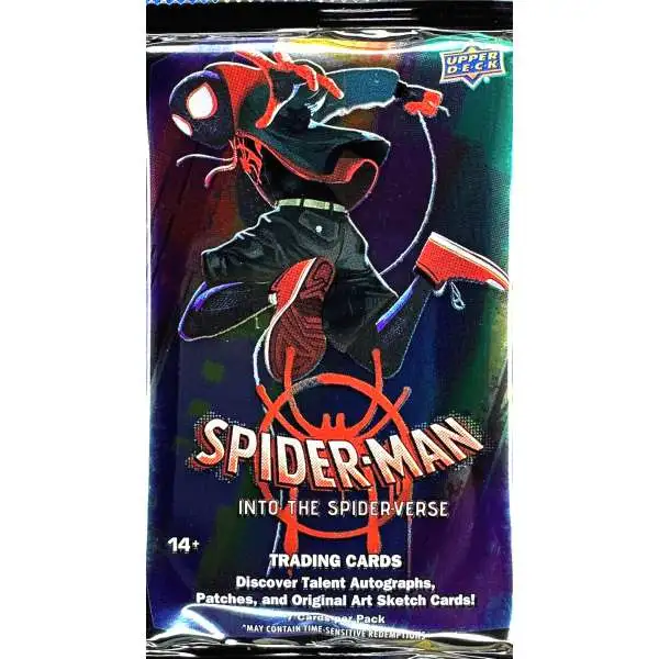 Marvel Spider-Man Into the SpiderVerse Trading Cards Pack [7 Cards]