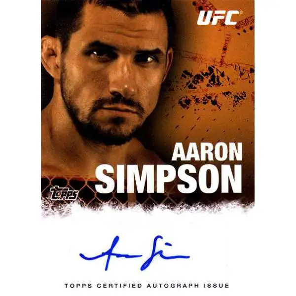 Topps UFC 2010 Championship Autograph Fighters & Personalities Aaron Simpson FA-ASI