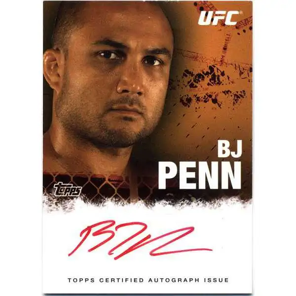 Topps UFC 2010 Championship BJ Penn Autograph Fighters & Personalities Autograph Card FA-BP