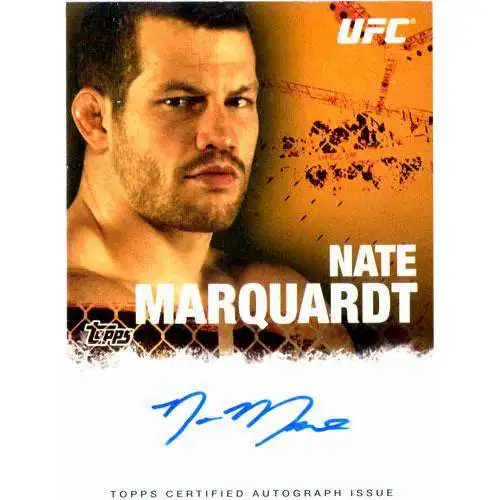 Topps UFC 2010 Championship Nate Marquardt Autograph Card FA-NM