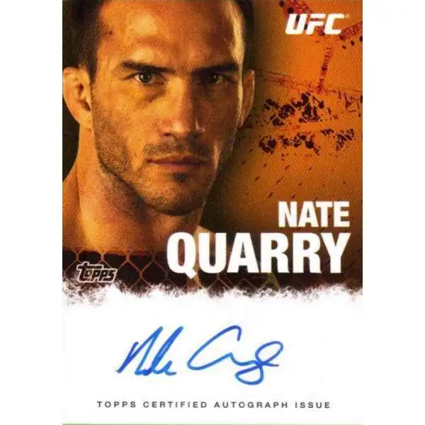 Topps UFC 2010 Championship Nate Quarry Autograph Card FA-NQ