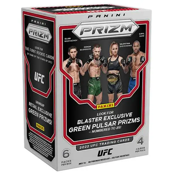 Panini 2022 Prizm UFC Trading Card BLASTER Box [6 Packs, Green Pulsar Prizms]