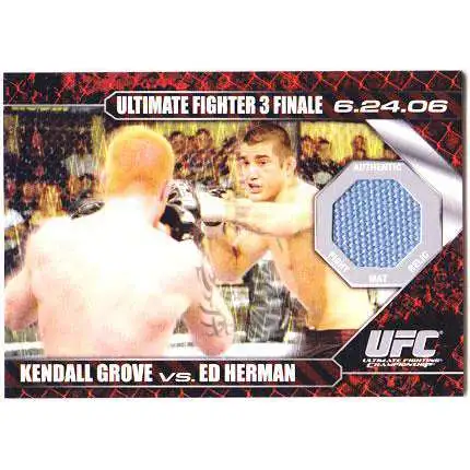 Topps UFC 2009 Round 1 Fight Mat Relic Kendall Grove vs. Ed Herman DM-GH