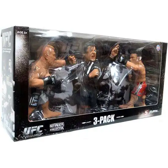 UFC Ultimate Collector Versus Brock Lesnar vs. Frank Mir with Bruce Buffer Action Figure 3-Pack