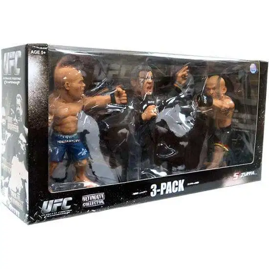 UFC Ultimate Collector Versus Chuck Liddell vs. Tito Ortiz with Bruce Buffer Exclusive Action Figure 3-Pack
