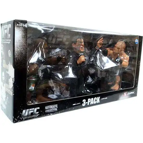 UFC Ultimate Collector Versus Quinton Jackson vs. Wanderlei Silva with Bruce Buffer [Red Tie] Exclusive Action Figure 3-Pack