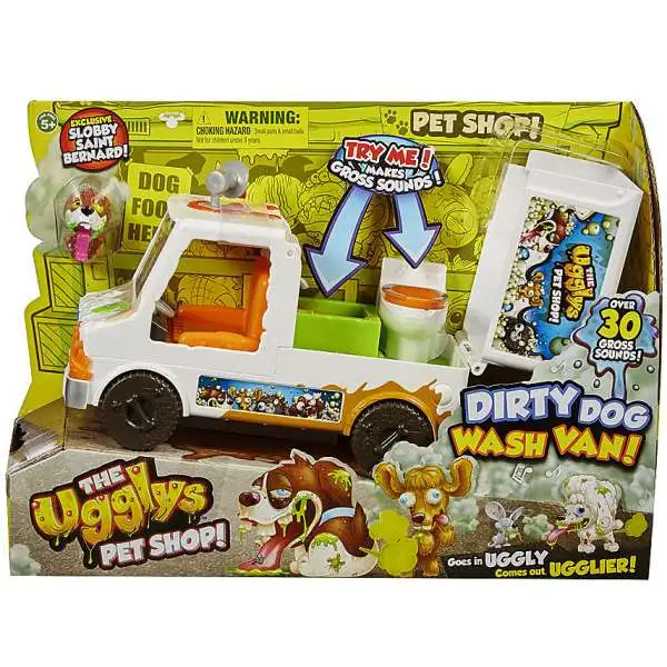 The Ugglys Pet Shop Dirty Dog Van Mini Figure Set