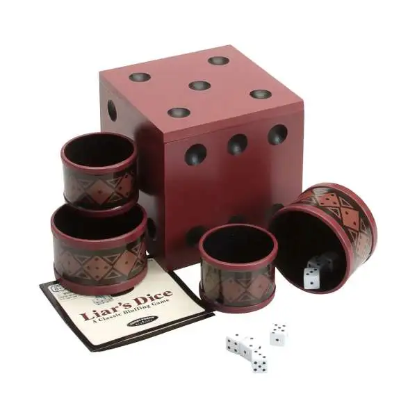Universtiy Games Liar's Dice Party In A Box Classic Bluffing Game