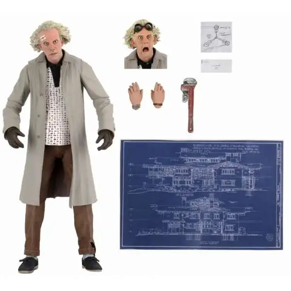 NECA Back to the Future Doc Emmett Brown Action Figure [Ultimate Version, Wrench, Flux Capacitor Draw]