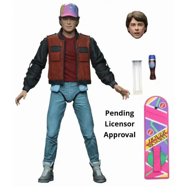 NECA Back to the Future 2 Marty McFly Action Figure [Ultimate Version, Self Lacing Sneakers, Hat &]