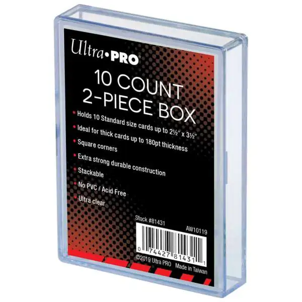 Ultra Pro Card Supplies 10 Count 2-Piece Storage Box