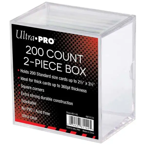 Ultra Pro Card Supplies 200 Count 2-Piece Storage Box