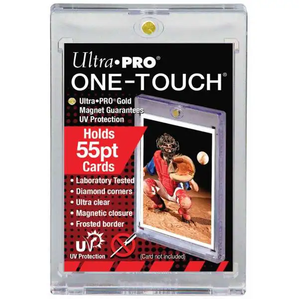 Ultra Pro Card Supplies UV Protection One-Touch Card Holder [Holds 55pt. Cards]