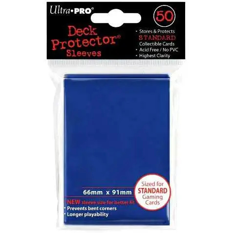 Ultra Pro Card Supplies Deck Protector Blue Standard Card Sleeves [50 Count]
