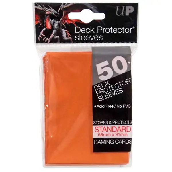 Ultra Pro Card Supplies Deck Protector Orange Standard Card Sleeves [50 Count]