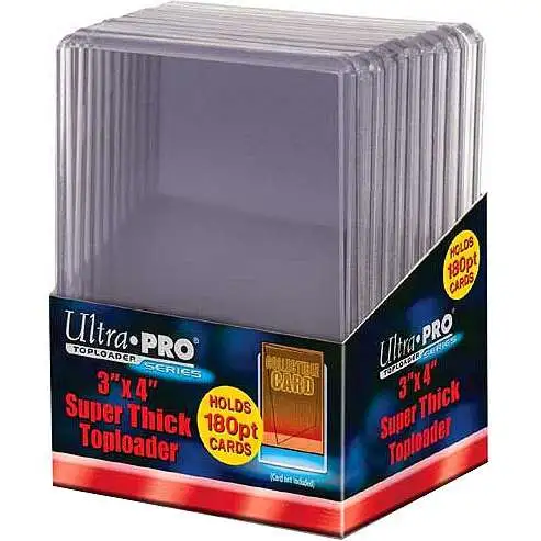Ultra Pro Card Supplies 3" X 4" Super Thick Toploader [10 Count, Holds 180pt. Cards]